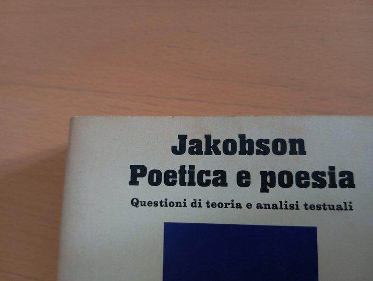 Poetica e poesia, Roman Jakobson, Einaudi, 1985