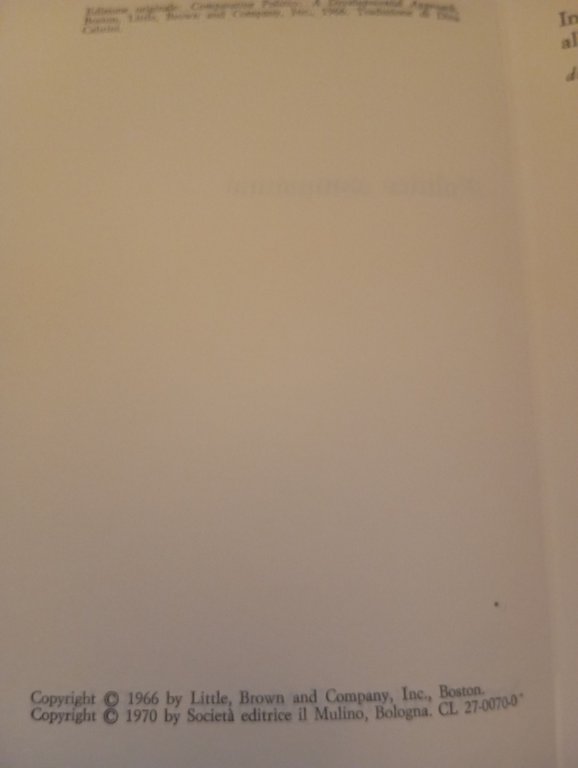 Politica comparata, Almond - Powell, Il Mulino, 1970 | Immagine Gallery 12