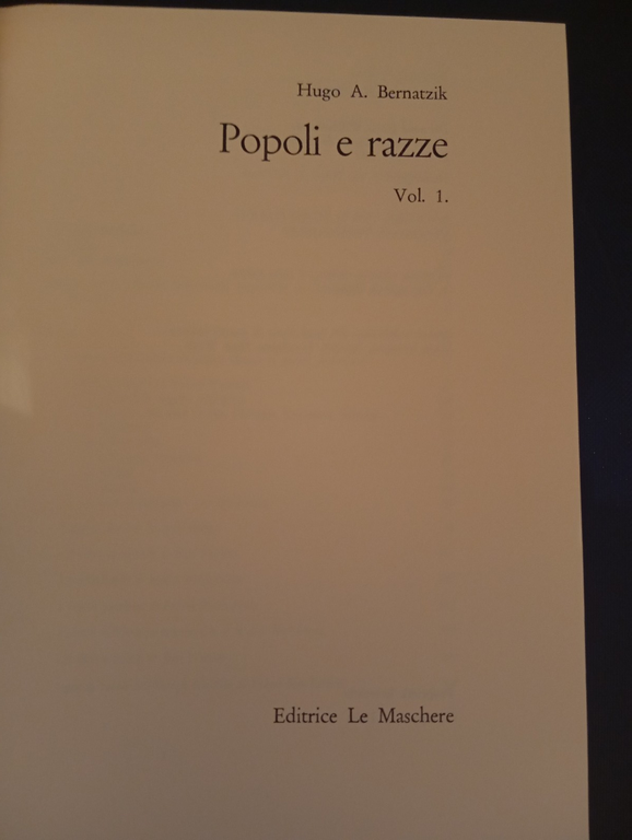 Popoli e razze, 3 volumi con cofanetto, Hugo A. Bernatzik, …