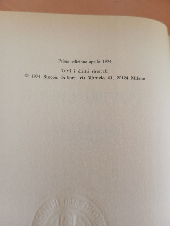 Poveri giorni, Francesco Messina, Rusconi, 1974