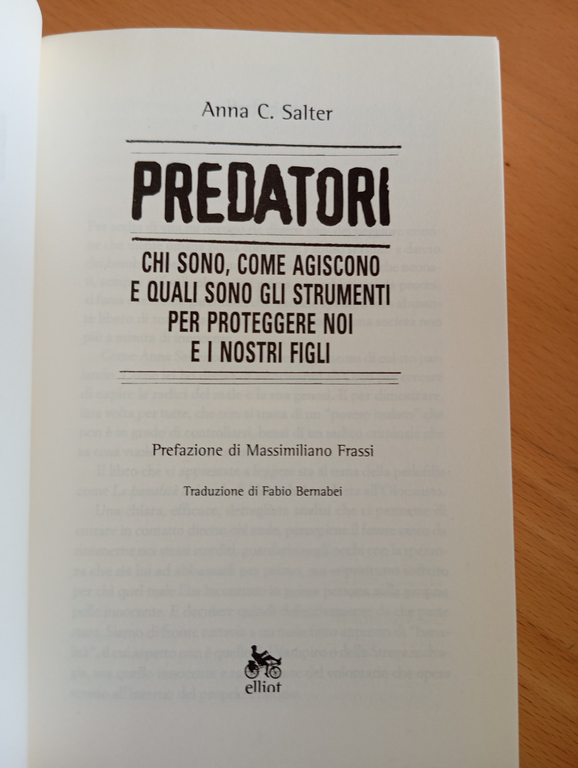 Predatori, Anna C. Salter, Elliot, 2009