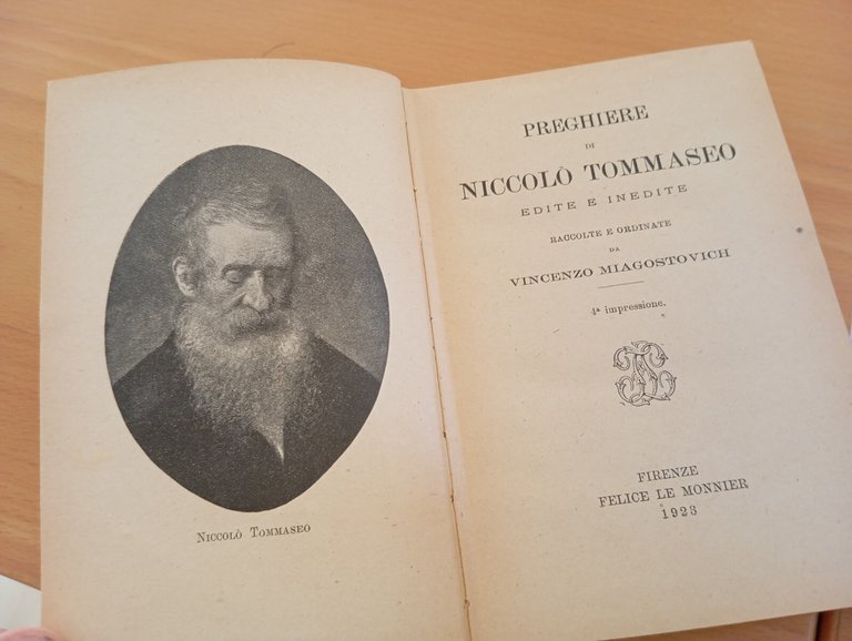 Preghiere di Niccolò Tommaseo edite e inedite, Le Monnier, 1923