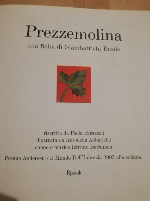 Prezzemolina, con CD, 2004, Fiabe da ascoltare, Fabbri