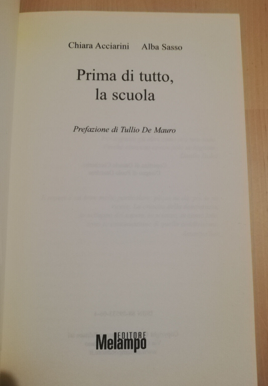 Prima di tutto, la scuola, Chiara Acciarini, Alba Sasso, 2006, …