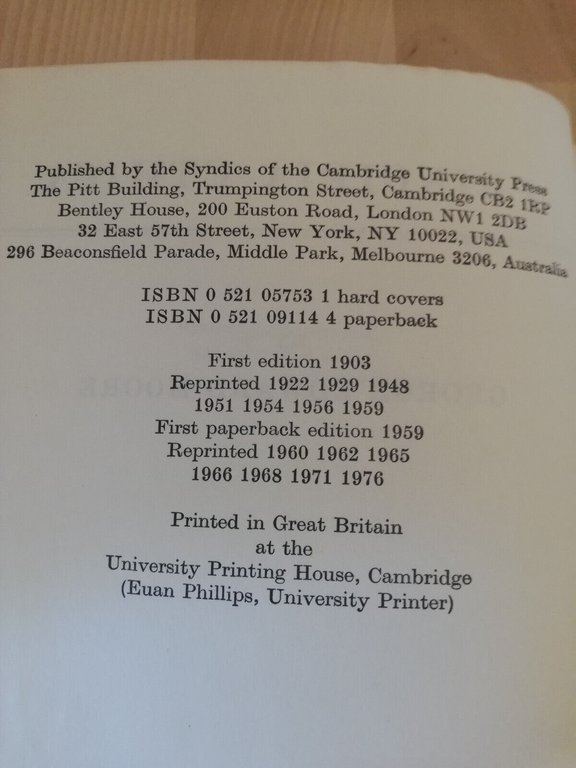 Principia Ethica, G. E. Moore, 1976, Cambridge university press, in …