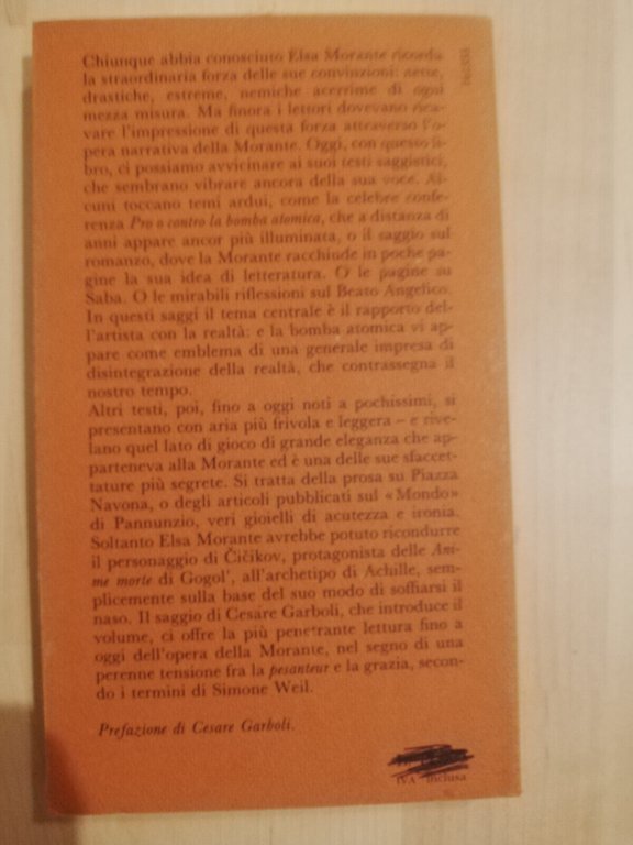 Pro o contro la bomba atomica, Elsa Morante, Adelphi