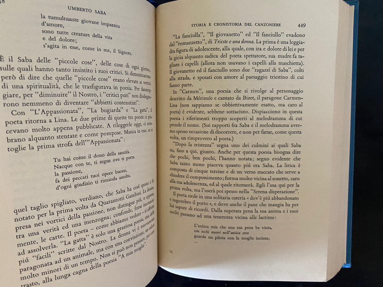 Prose, Umberto Saba, Mondadori, 1964