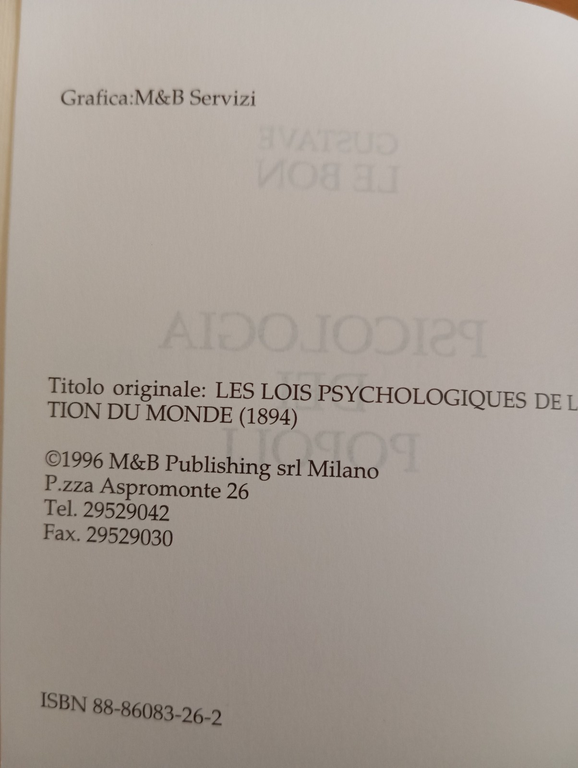 Psicologia dei popoli, Gustave Le bon, M&B Publishing, 1996 | Immagine Gallery 8