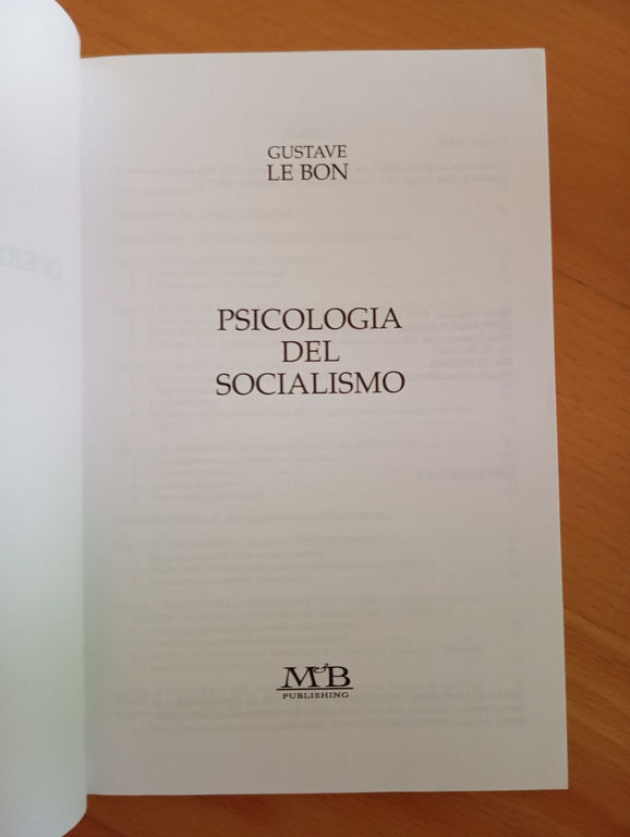 Psicologia del socialismo, Gustave Le bon, M&B Publishing, 1999 | Immagine Gallery 5