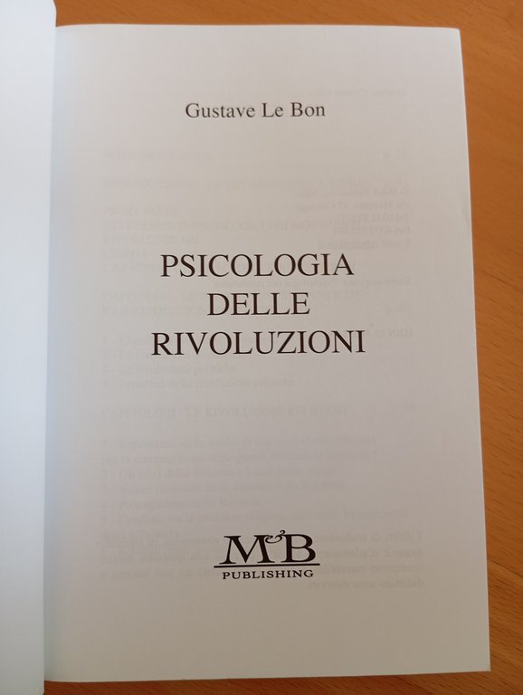 Psicologia delle rivoluzioni, Gustave Le Bon, MB, 2000, Fuori catalogo | Immagine Gallery 5