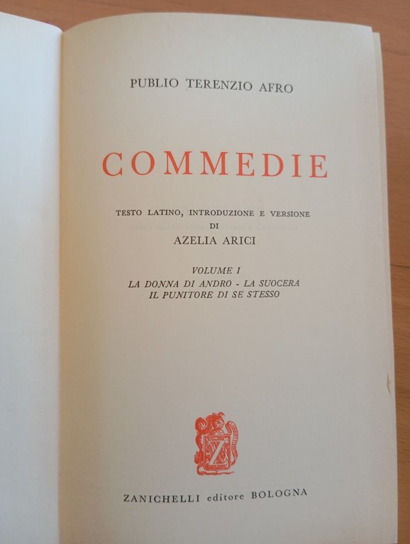 Publio Terenzio Afro, Commedie, due volumi, Zanichelli, 1965 | Immagine Gallery 7