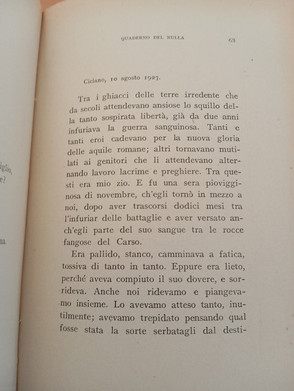 Quaderno del nulla, Dina Ferri, Treves, con 7 illustrazioni, 1931