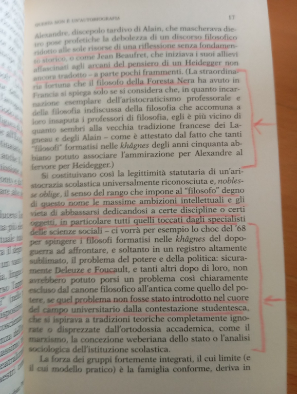 Questa non è un'autobiografia, Pierre Bourdieu, Feltrinelli, 2004, sottolineato | Immagine Gallery 11