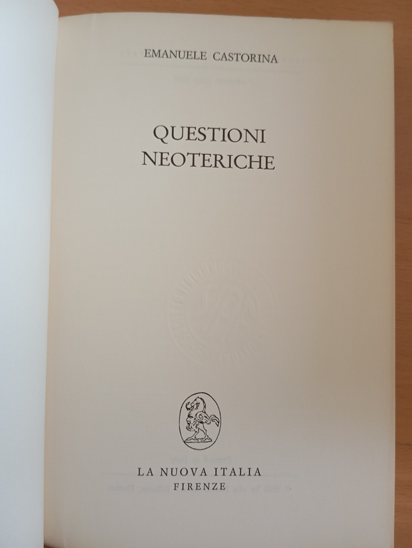 Questioni neoteriche, Emanuela Castorina, La nuova Italia, 1968 | Immagine Gallery 7