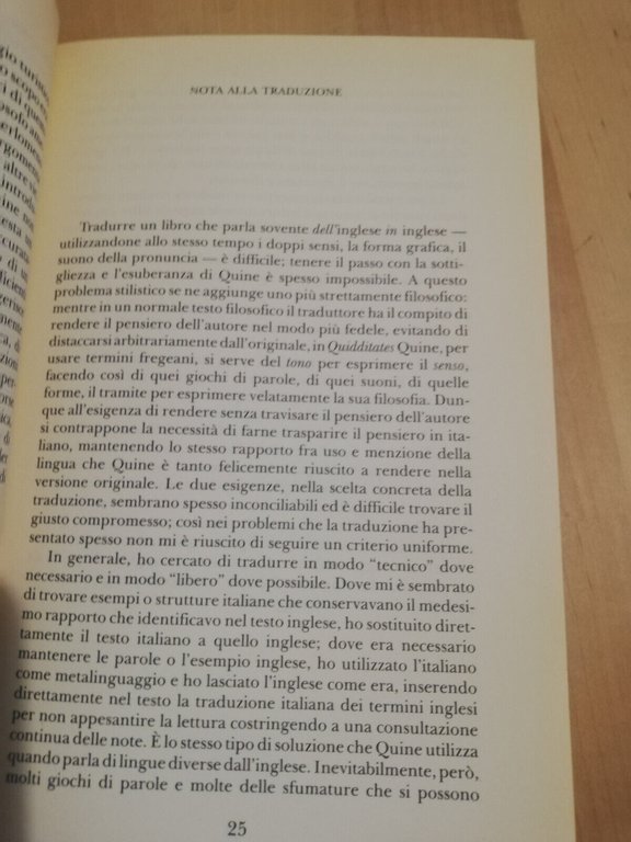 Quidditates. Quasi un dizionario filosofico, W. V. Quine, 1991, Garzanti