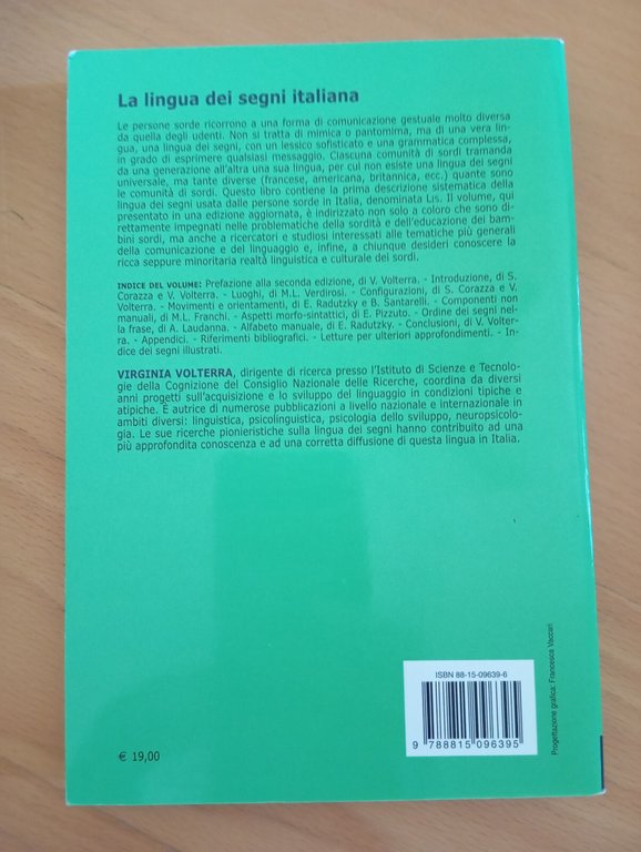 La lingua italiana dei segni, Virginia Volterra, Il Mulino, 2004