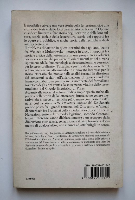 Raccontare la letteratura, Remo Ceserani, Bollati Boringhieri, 1990