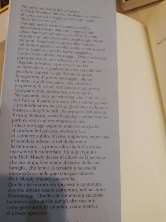 Racconti di demonologia, Rick Moody, Bompiani, 2003