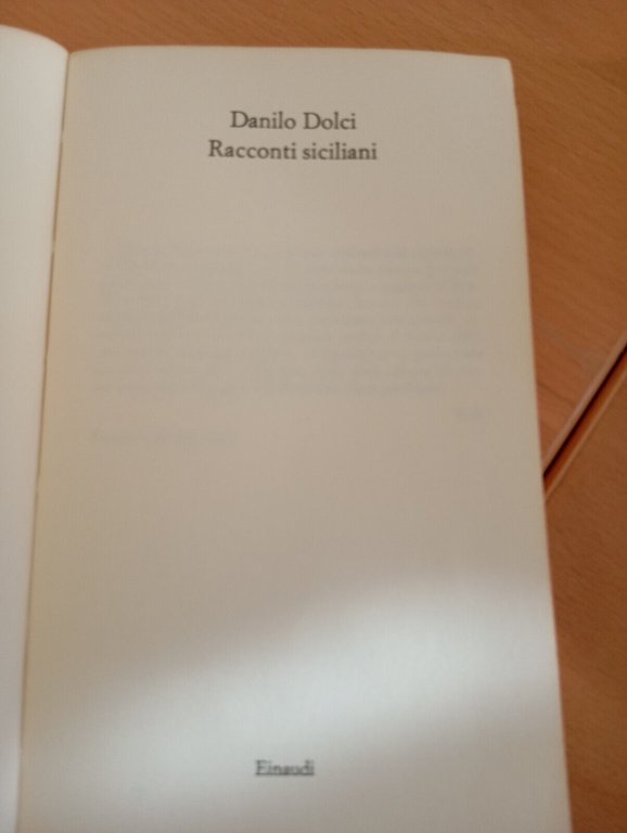 Racconti siciliani, Danilo Dolci, Einaudi, 1963