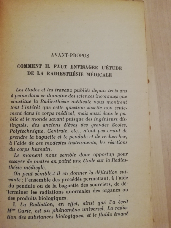 Radiesthesie medicale, Albert Leprince, Dangles, 1935