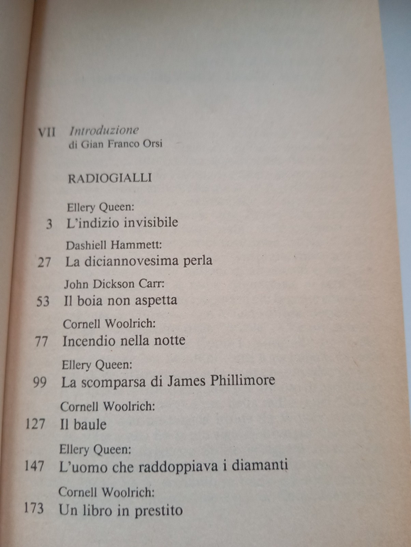 Radiogialli, Ellery Queen D. Hammett, G. F. Orsi, Mondadori 1989 …