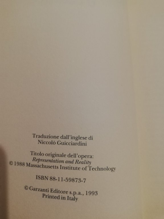 Rappresentazione e realtà, Hilary Putnam, 1993, Garzanti