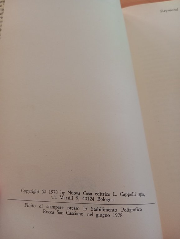 Raymond Roussel. Michel Foucault, Cappelli, 1978