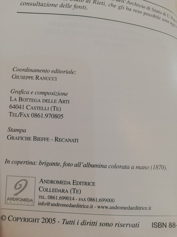 Reazione e brigantaggio nella sabina, nel circondario di Cittaducale e …