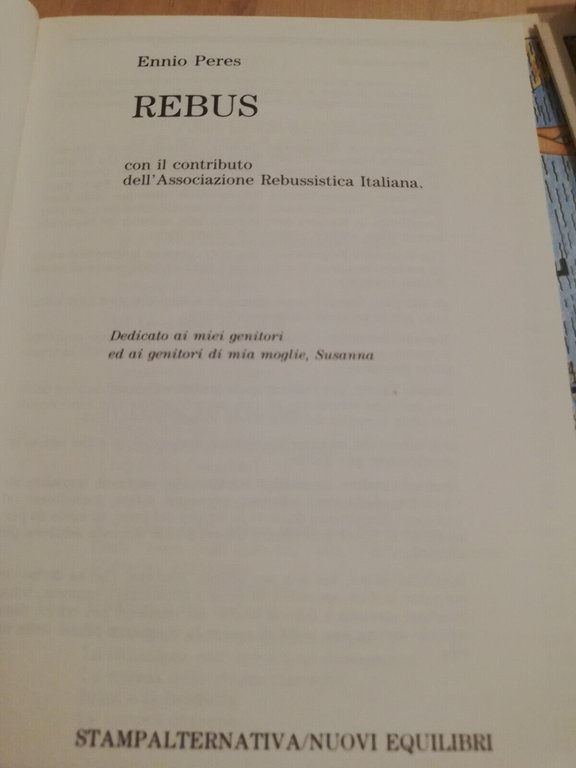 Rebus, Ennio Peres, 1989, Stampa alternativa, con carte rebus