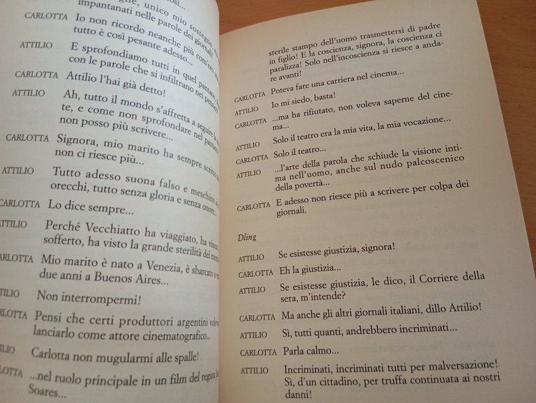 Recita dell'attore Vecchiatto nel teatro di Rio Saliceto, Gianni Celati, …