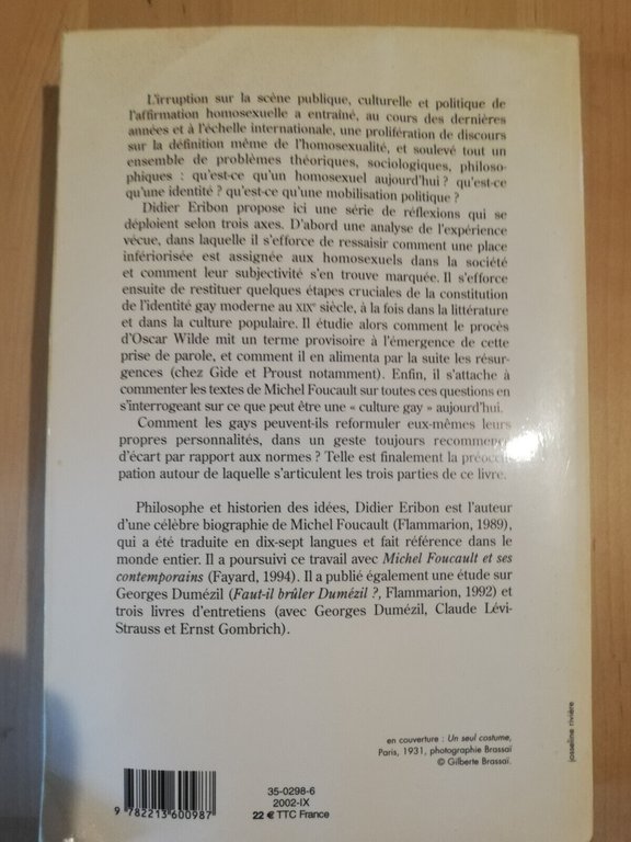 Reflexions sur la question gay, Didier Eribon, 1999, Fayard