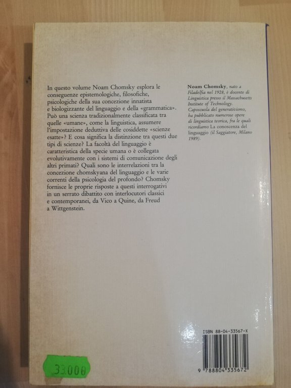 Regole e rappresentazioni, Noam Chomsky, Il Saggiatore, 1990