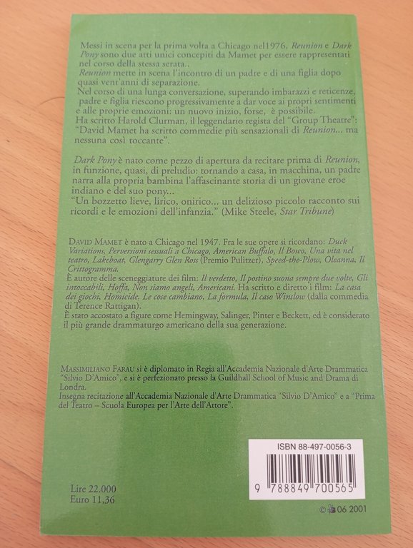 Reunion - Dark pony, David Mamet, Besa | Immagine Gallery 7