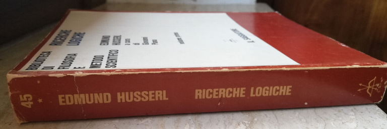 Ricerche logiche Vol. 1, Edmund Husserl, 1968, Il saggiatore, 1à …