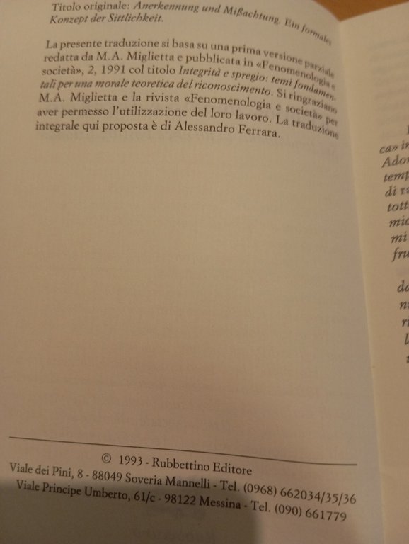Riconoscimento e disprezzo, Axel Honneth, Rubettino, 1993 | Immagine Gallery 13
