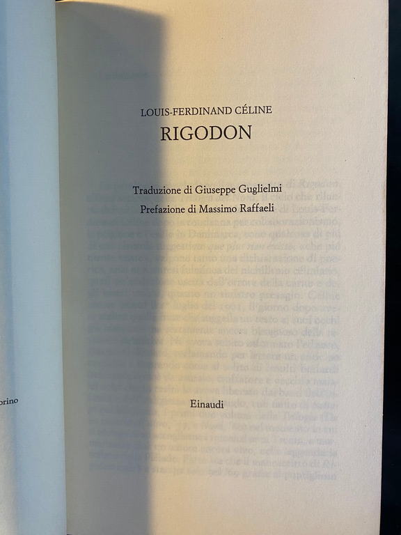 Rigodon, L. F. Celine, Einaudi, 2007