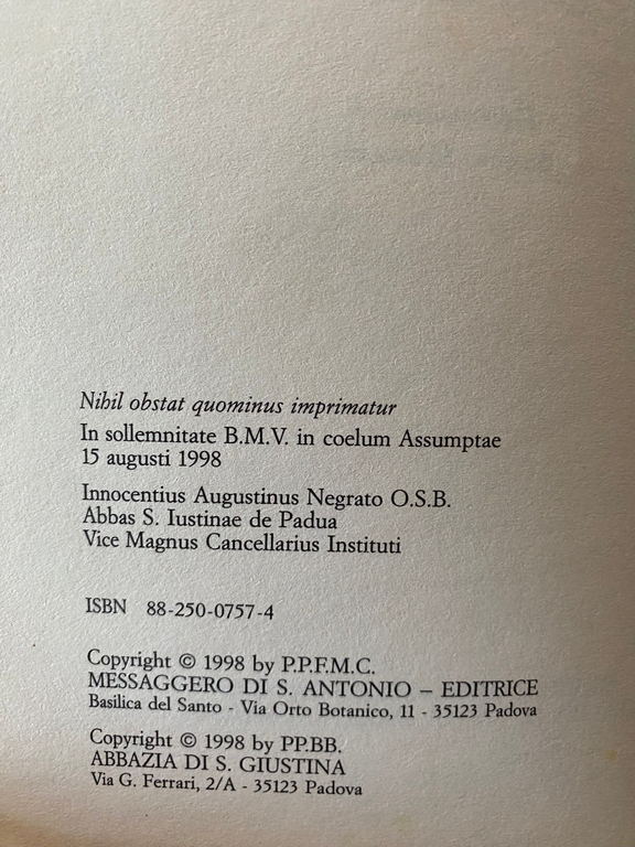 Rito e persona, Giuseppe Sovernigo, Edizioni Messaggero Padova, 1998