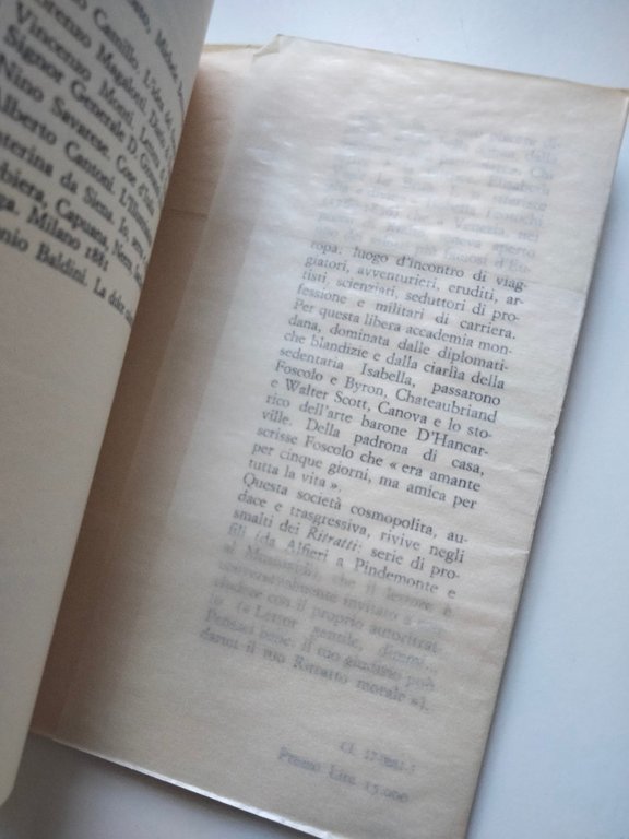 Ritratti, Isabella Teotochi Albrizzi, Sellerio, 1992