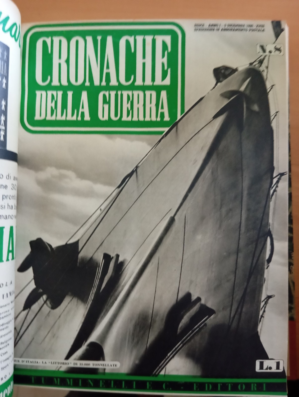 Rivista Cronache della Guerra, anno I-II completi 63 numeri rilegati, … | Immagine principale