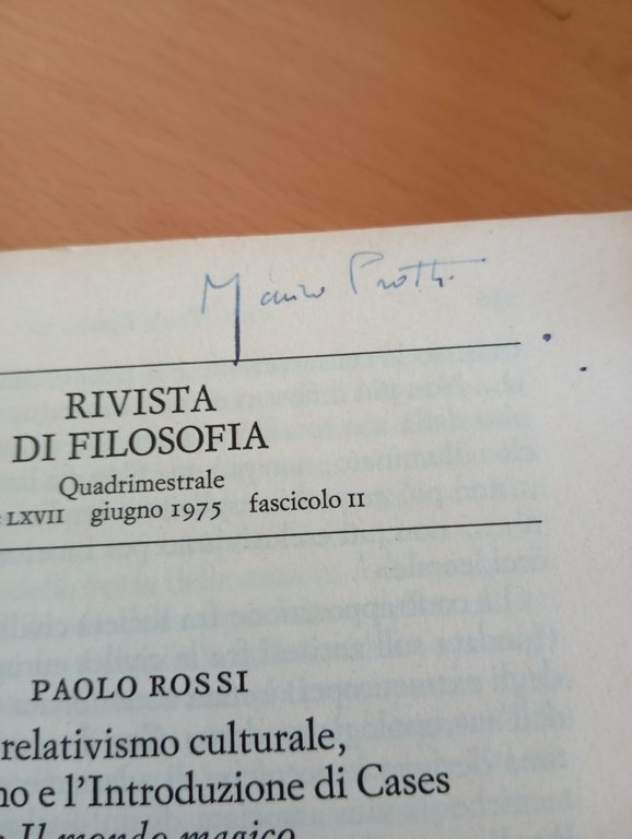 Rivista di filosofia, Einaudi, Numero 2, Giugno 1975