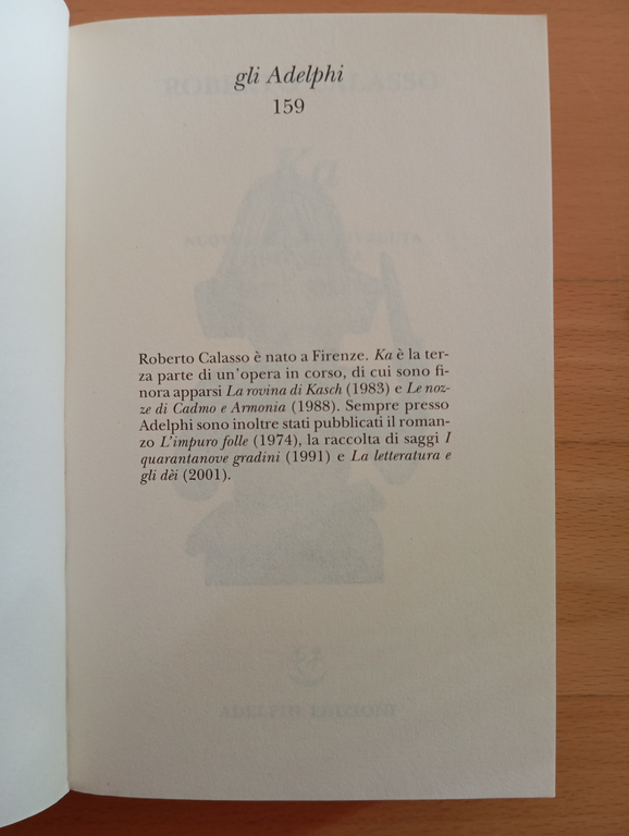 Roberto Calasso, Ka, Adelphi, 2002