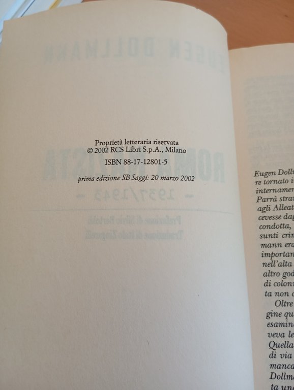 Roma nazista 1937/1943, Eugen Dollmann, Rizzoli, 2002
