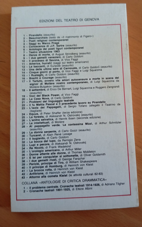 Rosales, Mario Luzi, con materiale critico, Teatro di Genova, 1983 | Immagine Gallery 10