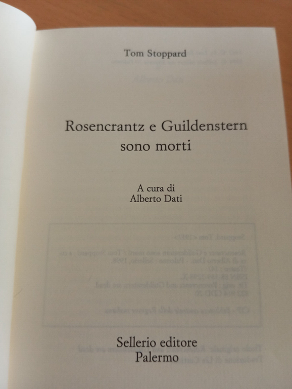 Rosencrantz e Guildenstern sono morti, Tom Stoppard, Sellerio, 1998