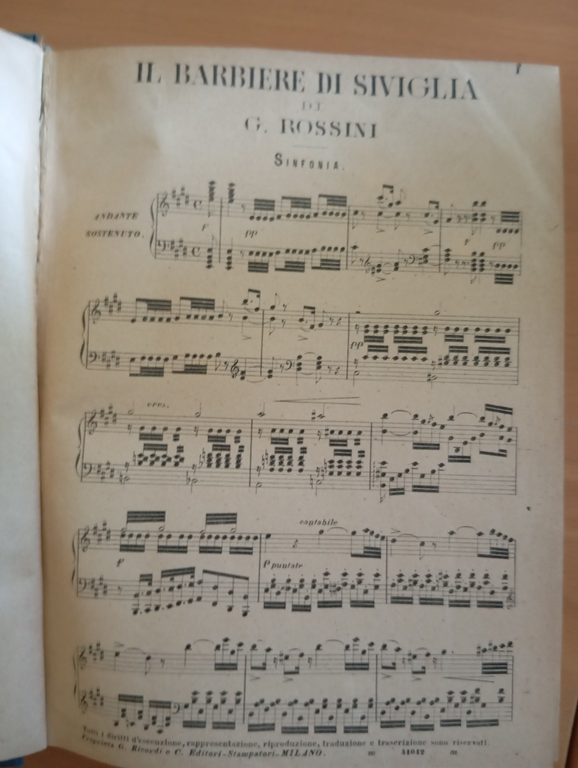 Rossini Il barbiere di Siviglia spartito canto pianoforte rllegato Ricordi … | Immagine Gallery 6