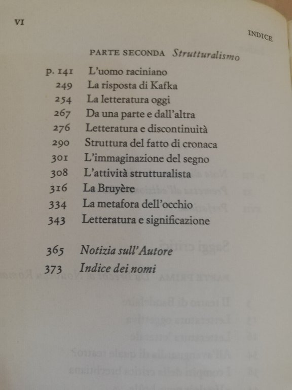 Saggi critici, Roland Barthes, Einaudi, 1976