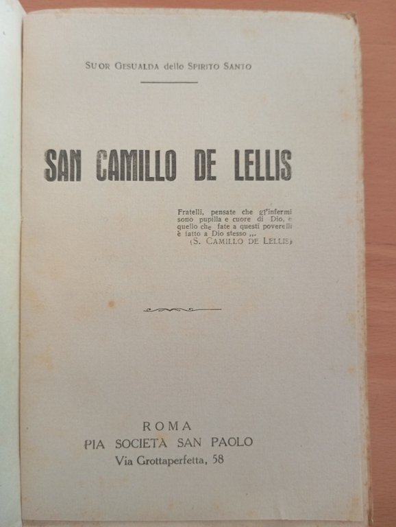 San Camillo De lellis, Suor Gesualda dell spirito Santo.