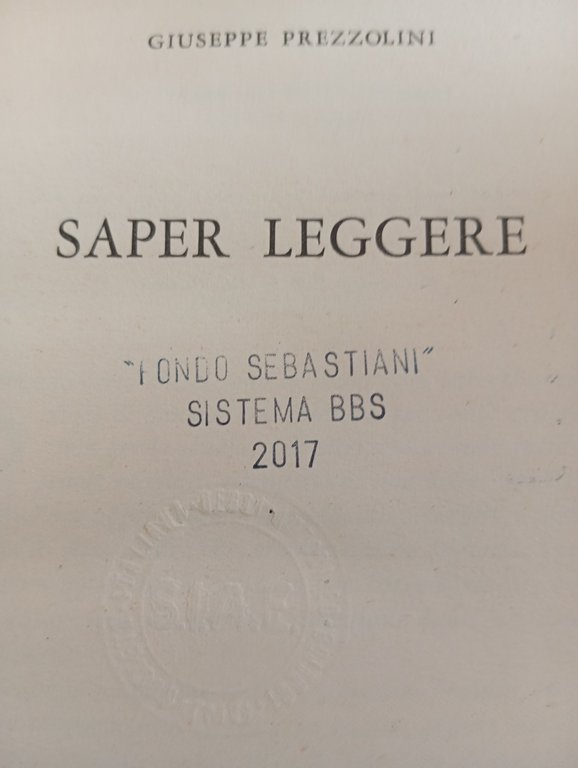 Saper leggere, Giuseppe Prezzolini, Garzanti, 1956 | Immagine Gallery 11