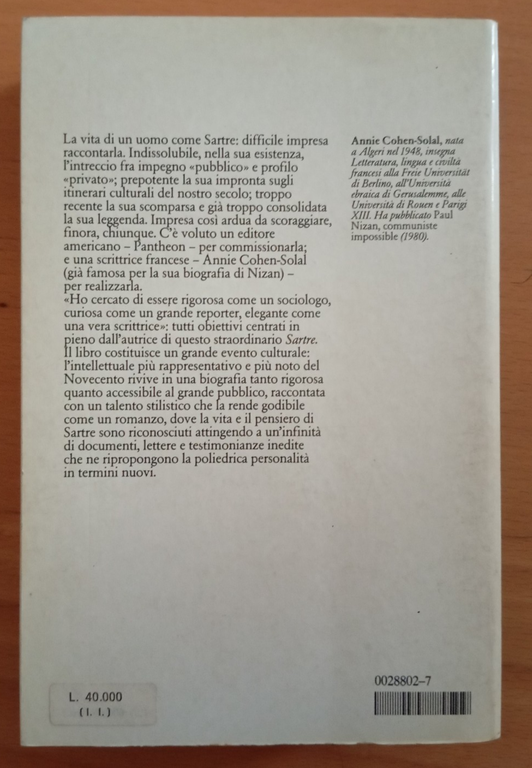 Sartre, Annie Cohen-Solal, Il Saggiatore, 1986 | Immagine Gallery 2