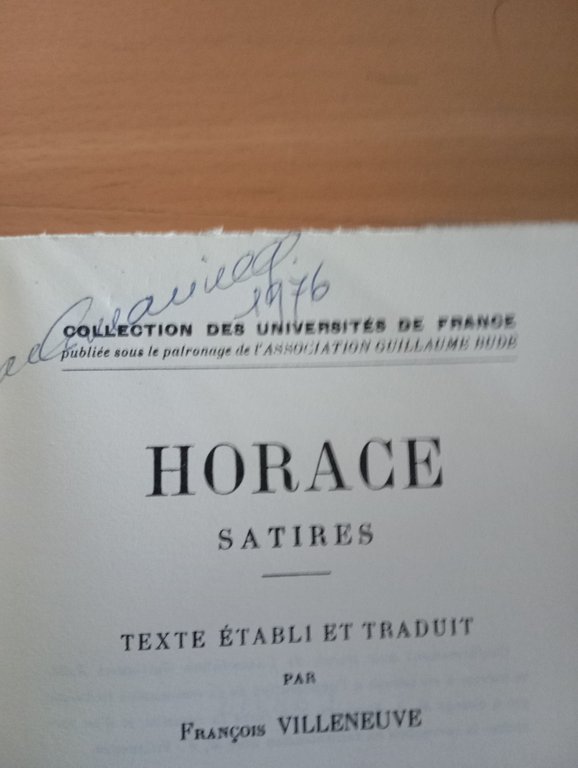 Satires, Horace, Francoise Villeneuve, Les Belles Lettres, 1969 | Immagine Gallery 6